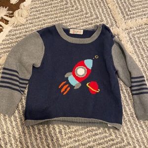 Super cute sweater space  2t toddler boy